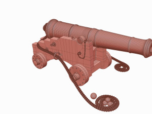 Old navy cannon 3Dモデル
