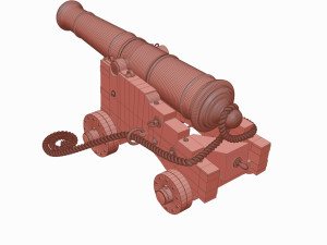 Old navy cannon 3Dモデル