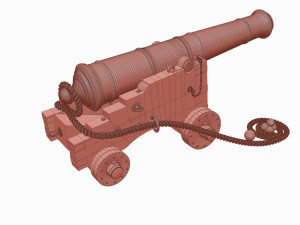 Old navy cannon 3Dモデル