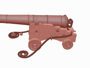 Old navy cannon 3Dモデル