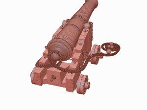 Old navy cannon 3Dモデル