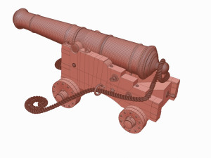 Old navy cannon 3Dモデル