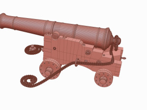 Old navy cannon 3Dモデル