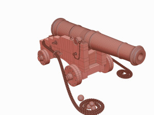 Old navy cannon 3Dモデル