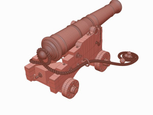 Old navy cannon 3Dモデル