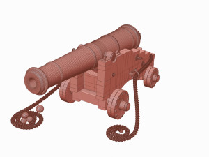 Old navy cannon 3Dモデル