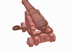 Old navy cannon 3Dモデル