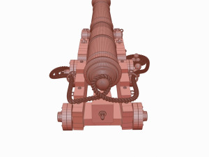 Old navy cannon 3Dモデル