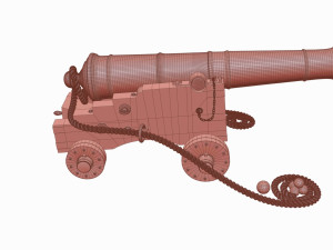 Old navy cannon 3Dモデル