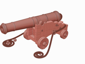 Old navy cannon 3Dモデル