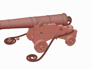 Old navy cannon 3Dモデル