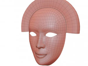 Old Chinese mask 3D Model