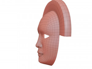 Old Chinese mask 3D मॉडल