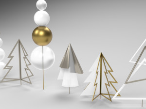 New Year toys seven abstract eves Modello 3D