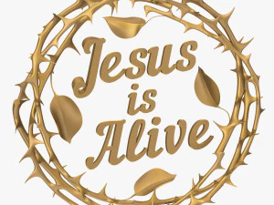 Golden crown torn with leaves 3D Model