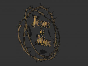 Golden crown torn with leaves 3D 模型