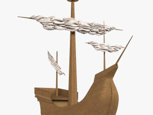 Medieval ship toy 3D Model