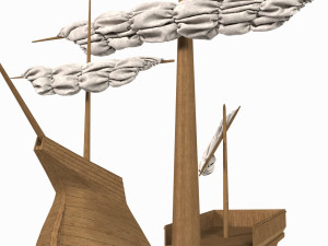 Medieval ship toy 3D मॉडल