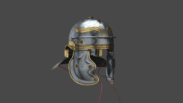 Roman helmet legionary photorealistic Model 3D .c4d .max .obj .3ds .fbx .stl .blend 