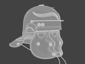Legion&aacute;rio de capacete romano fotorrealista Modelo 3D