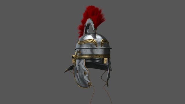 Roman helmet Galea Low-poly 3D Model .c4d .max .obj .3ds .fbx .stl .blend
