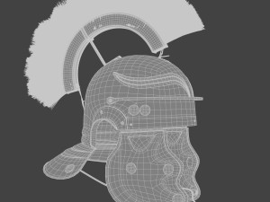 Roman helmet Galea Low-poly 3D Model