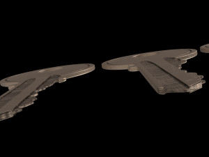 4 Old Keys Low-poly Modelo 3D