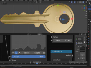 Procedural model of a door key Blender 34 Model 3D