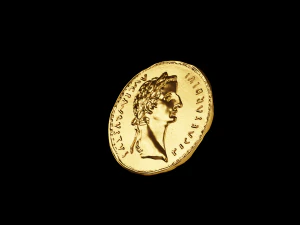 Golden Roman coin 3D Model