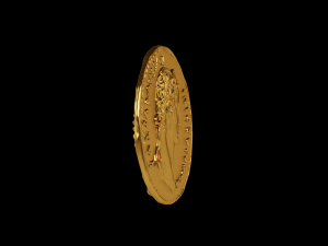 Golden Roman coin Modèle 3D
