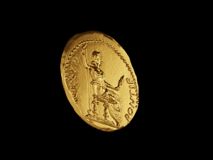 Golden Roman coin Modèle 3D