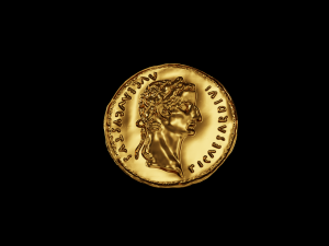 Golden Roman coin Modèle 3D
