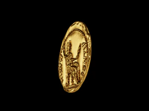 Golden Roman coin 3D Model