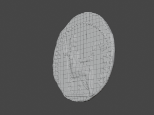 Golden Roman coin Modèle 3D