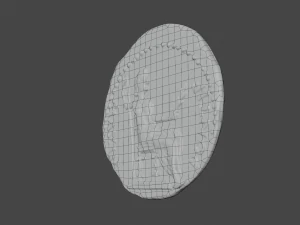 Golden Roman coin 3D Model