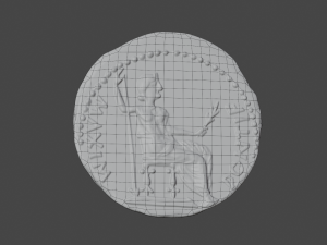 Golden Roman coin Modèle 3D
