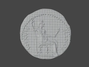 Golden Roman coin 3D Model