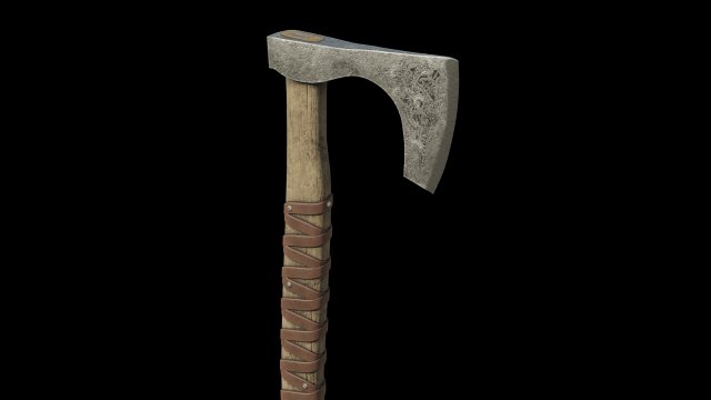 Celtic battle axe 3D Модель .c4d .max .obj .3ds .fbx .stl .blend 