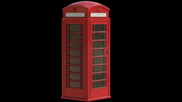 London red telephone booth 3D-Modell .c4d .max .obj .3ds .fbx .stl .blend 