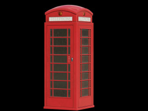 London red telephone booth 3D-Modell