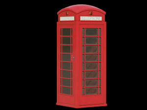 London red telephone booth 3D-Modell