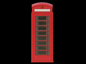 London red telephone booth 3D-Modell