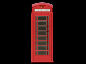 London red telephone booth 3D Model