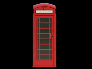 London red telephone booth 3D Model