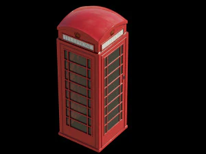 London red telephone booth 3D Model