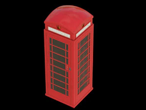 London red telephone booth 3D Model