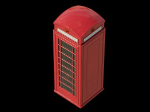 London red telephone booth 3D Model