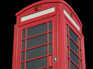 London red telephone booth 3D Model