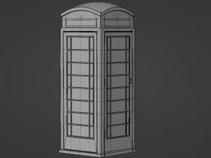 London red telephone booth 3D-Modell