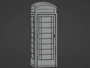 London red telephone booth 3D Model